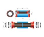 ΜΕΣΑΙΑ ΤΡΙΒΗ FSA MTB MEGAEXO 24MM ENGLISH THREAD 68/73MM GOLD BB-9050 1