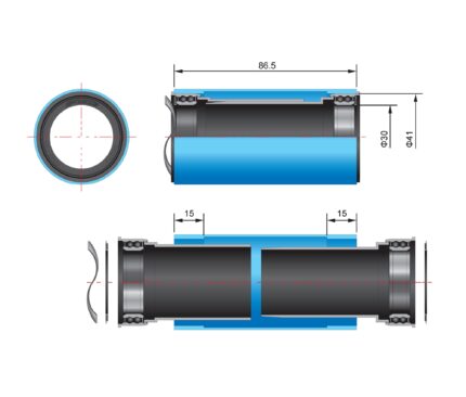ΜΕΣΑΙΑ ΤΡΙΒΗ FSA ROAD EVO386 PF BB86-41 EL230 2